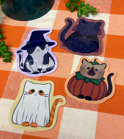 Spooky Kitty Stickers