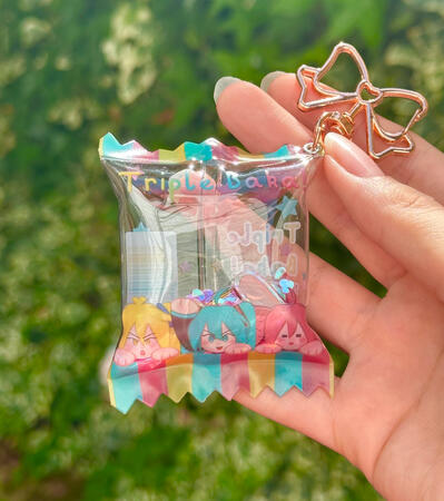 Triple Baka Candy bag Keychain