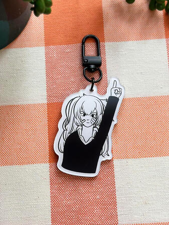 Rolling Girl Keychain